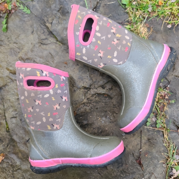 GUC Bogs Classic Pegasus Girls Boots Big Kid Size 2 - Picture 3 of 9